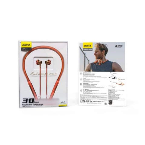 Bezprzewodowe słuchawki Dudao U5Pro+ Bluetooth 5.3 - pomarańczowe Bezprzewodowe słuchawki Dudao U5Pro+ Bluetooth 5.3 - pomarańczowe