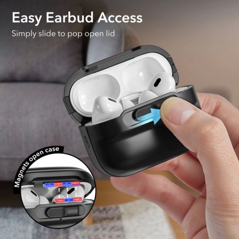 Etui ESR Pulse Halolock z MagSafe na Apple AirPods Pro 1 / 2 - czarne Etui ESR Pulse Halolock z MagSafe na Apple AirPods Pro 1 / 2 - czarne