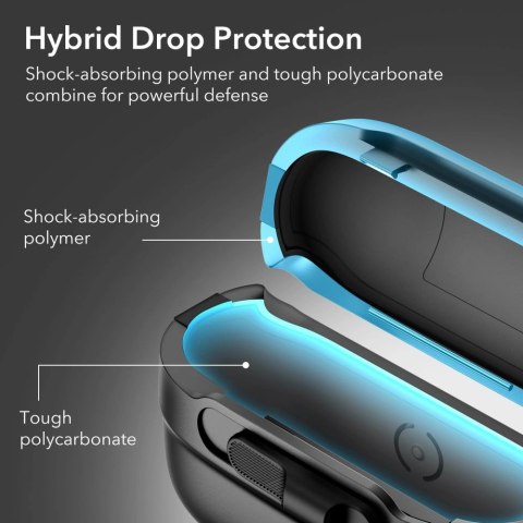 Etui ESR Pulse Halolock z MagSafe na Apple AirPods Pro 1 / 2 - czarne Etui ESR Pulse Halolock z MagSafe na Apple AirPods Pro 1 / 2 - czarne