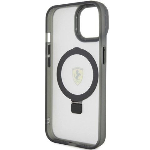 Etui Ferrari Ring Stand 2023 Collection MagSafe na iPhone 15 - czarne Etui Ferrari Ring Stand 2023 Collection MagSafe na iPhone 15 - czarne