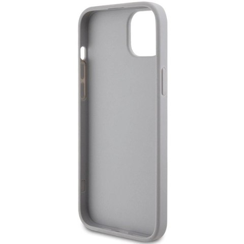 Etui Guess Strass Metal Logo do iPhone 15 Plus - srebrne