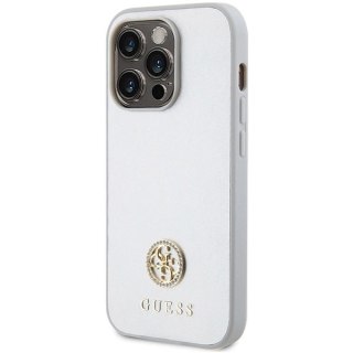 Etui Guess Strass Metal Logo do iPhone 15 Pro Max - srebrne