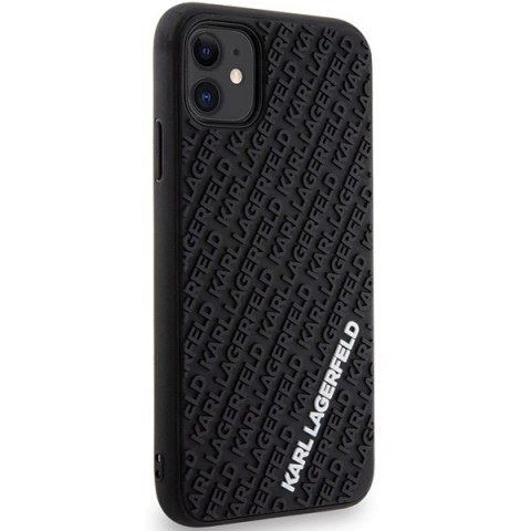 Etui Karl Lagerfeld 3D Rubber Multi Logo do iPhone 11 / Xr - czarne Etui Karl Lagerfeld 3D Rubber Multi Logo do iPhone 11 / Xr - czarne