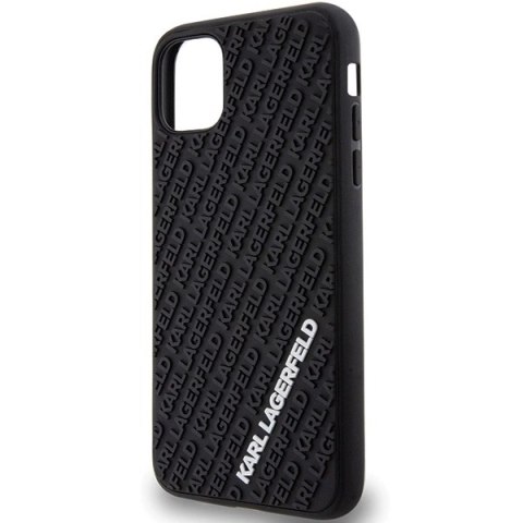 Etui Karl Lagerfeld 3D Rubber Multi Logo do iPhone 11 / Xr - czarne Etui Karl Lagerfeld 3D Rubber Multi Logo do iPhone 11 / Xr - czarne