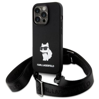 Etui Karl Lagerfeld Crossbody Silicone Choupette do iPhone 15 Pro Max - czarne