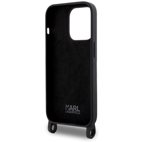 Etui Karl Lagerfeld Crossbody Silicone Choupette do iPhone 15 Pro Max - czarne Etui Karl Lagerfeld Crossbody Silicone Choupette do iPhone 15 Pro Max - czarne