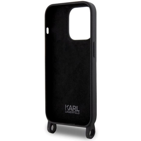 Etui Karl Lagerfeld Crossbody Silicone Ikonik do iPhone 15 Pro - czarne