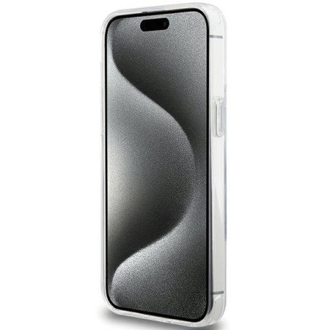 Etui Karl Lagerfeld Ring Stand Karl Head MagSafe do iPhone 15 Pro - białe