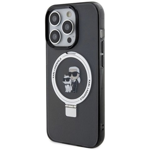 Etui Karl Lagerfeld Ring Stand Karl&Choupettte MagSafe do iPhone 13 Pro - czarne Etui Karl Lagerfeld Ring Stand Karl&Choupettte MagSafe do iPhone 13 Pro - czarne