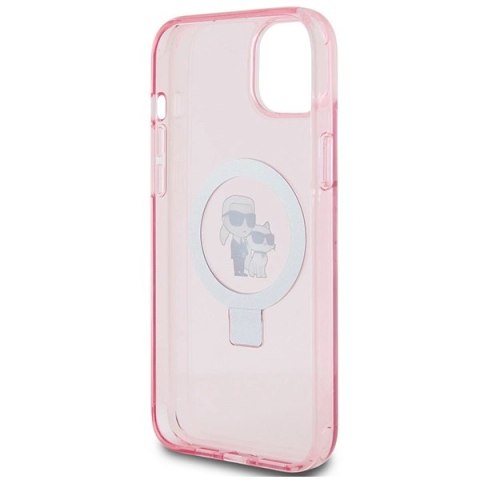Etui Karl Lagerfeld Ring Stand Karl&Choupettte MagSafe do iPhone 15 Plus - różowe Etui Karl Lagerfeld Ring Stand Karl&Choupettte MagSafe do iPhone 15 Plus - różowe