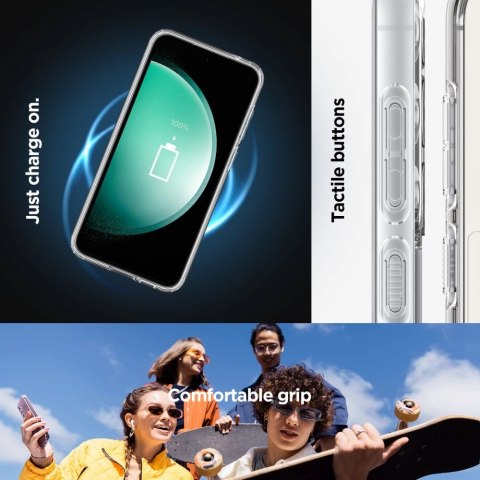 Etui Spigen Ultra Hybrid OneTap Ring z MagSafe na Samsung Galaxy S23 FE - przezroczysto-czarne Etui Spigen Ultra Hybrid OneTap Ring z MagSafe na Samsung Galaxy S23 FE - przezroczysto-czarne