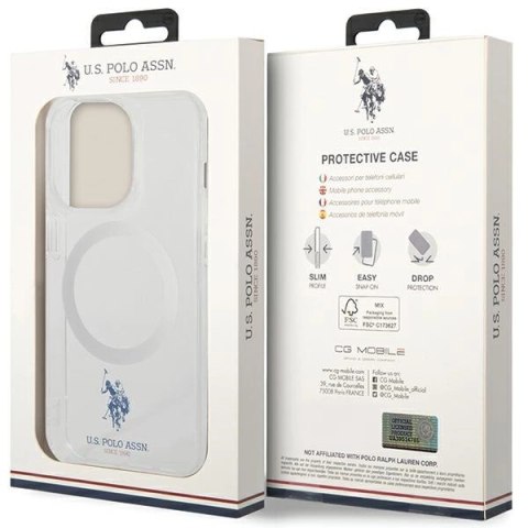 Etui U.S. Polo Assn. MagSafe Collection do iPhone 15 Pro - przezroczyste Etui U.S. Polo Assn. MagSafe Collection do iPhone 15 Pro - przezroczyste