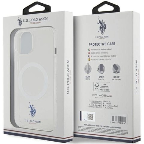 Etui U.S. Polo Assn. MagSafe Collection do iPhone 15 - przezroczyste Etui U.S. Polo Assn. MagSafe Collection do iPhone 15 - przezroczyste