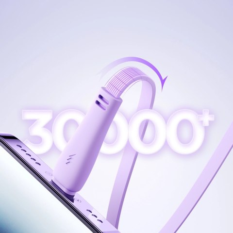 Kabel Joyroom Colorful Series S-A40 zwijany 3w1 USB-A - USB-C / Lightning / micro USB 1m - fioletowy Kabel Joyroom Colorful Series S-A40 zwijany 3w1 USB-A - USB-C / Lightning / micro USB 1m - fioletowy