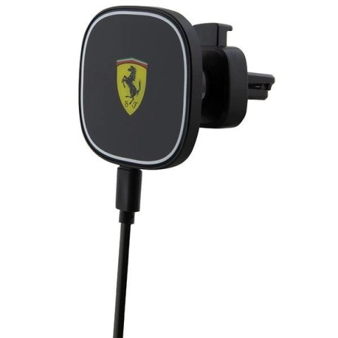 Ładowarka samochodowa Ferrari 2023 Collection MagSafe indukcyjna 15W do kratki nawiewu - czarna Ładowarka samochodowa Ferrari 2023 Collection MagSafe indukcyjna 15W do kratki nawiewu - czarna