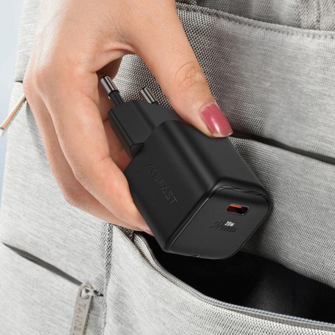 Ładowarka sieciowa Acefast A73 Mini PD 20W GaN USB-C - czarna Ładowarka sieciowa Acefast A73 Mini PD 20W GaN USB-C - czarna