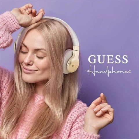Słuchawki nauszne Guess 4G Script Bluetooth - różowe Słuchawki nauszne Guess 4G Script Bluetooth - różowe