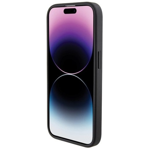 Etui BMW Grip Stand Smooth & Carbon na iPhone 15 Pro - czarne Etui BMW Grip Stand Smooth & Carbon na iPhone 15 Pro - czarne