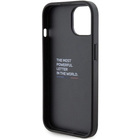 Etui BMW Grip Stand Smooth & Carbon na iPhone 15 - czarne Etui BMW Grip Stand Smooth & Carbon na iPhone 15 - czarne
