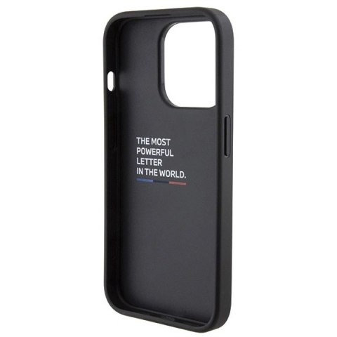 Etui BMW Grip Stand Smooth & Perforated na iPhone 15 Pro Max - czarne Etui BMW Grip Stand Smooth & Perforated na iPhone 15 Pro Max - czarne