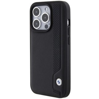Etui BMW Leather Blue Dots na iPhone 15 Pro Max - czarne
