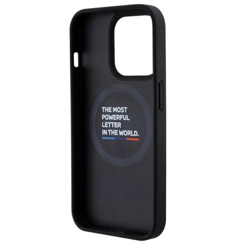 Etui BMW Leather Carbon MagSafe na iPhone 15 Pro Max - czarne Etui BMW Leather Carbon MagSafe na iPhone 15 Pro Max - czarne