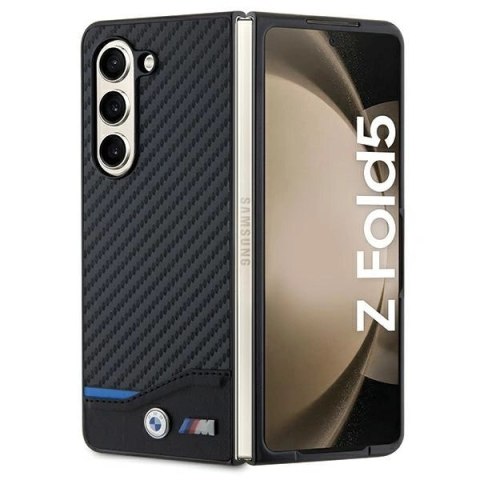 Etui BMW Leather Carbon na Samsung Galaxy Z Fold 5 - czarne Etui BMW Leather Carbon na Samsung Galaxy Z Fold 5 - czarne