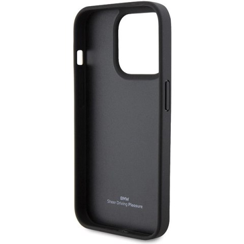 Etui BMW Leather Quilted na iPhone 15 Pro Max - czarne Etui BMW Leather Quilted na iPhone 15 Pro Max - czarne