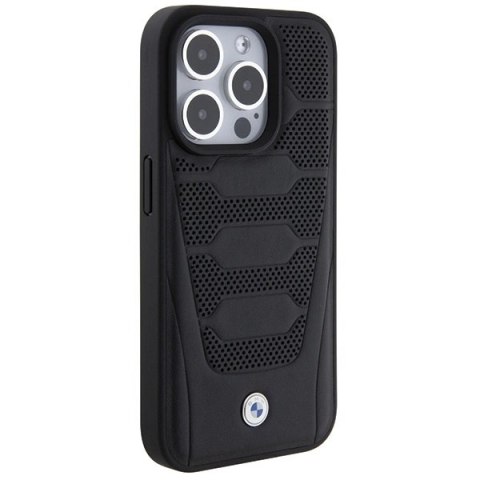 Etui BMW Leather Seats Pattern na iPhone 15 Pro Max - czarne