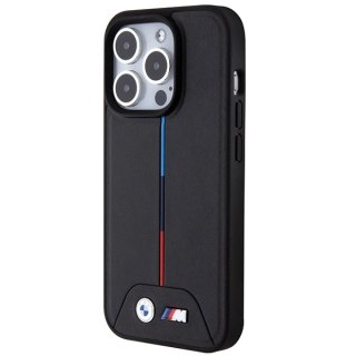 Etui BMW Quilted Tricolor MagSafe na iPhone 15 Pro Max - czarne