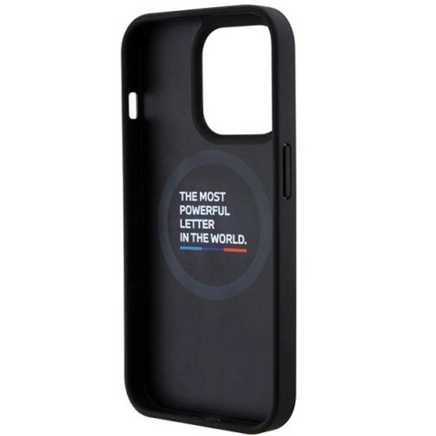 Etui BMW Quilted Tricolor MagSafe na iPhone 15 Pro Max - czarne