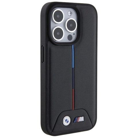 Etui BMW Quilted Tricolor na iPhone 15 Pro Max - czarne Etui BMW Quilted Tricolor na iPhone 15 Pro Max - czarne