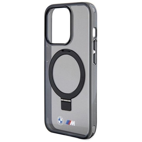 Etui BMW Ring Stand M Collection MagSafe na iPhone 15 Pro Max - czarne