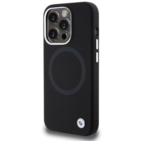 Etui BMW Signature Liquid Silicone MagSafe na iPhone 15 Pro Max - czarne