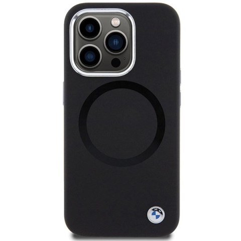 Etui BMW Signature Liquid Silicone MagSafe na iPhone 15 Pro - czarne Etui BMW Signature Liquid Silicone MagSafe na iPhone 15 Pro - czarne