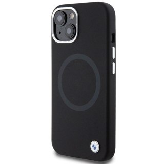 Etui BMW Signature Liquid Silicone MagSafe na iPhone 15 - czarne