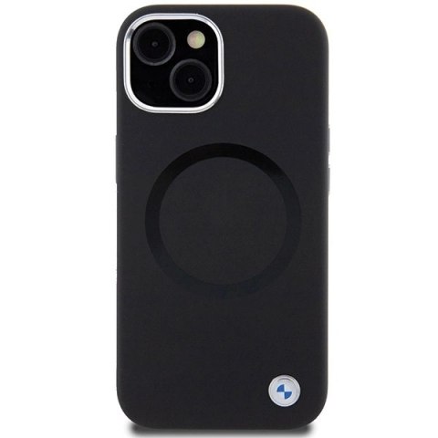 Etui BMW Signature Liquid Silicone MagSafe na iPhone 15 - czarne