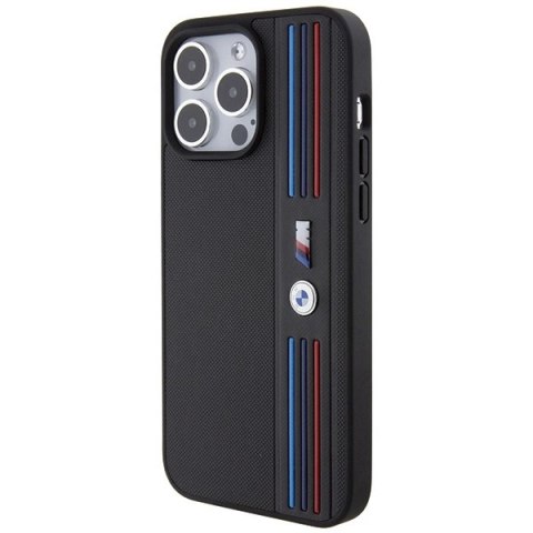 Etui BMW Tricolor M Collection na iPhone 15 Pro - czarne Etui BMW Tricolor M Collection na iPhone 15 Pro - czarne