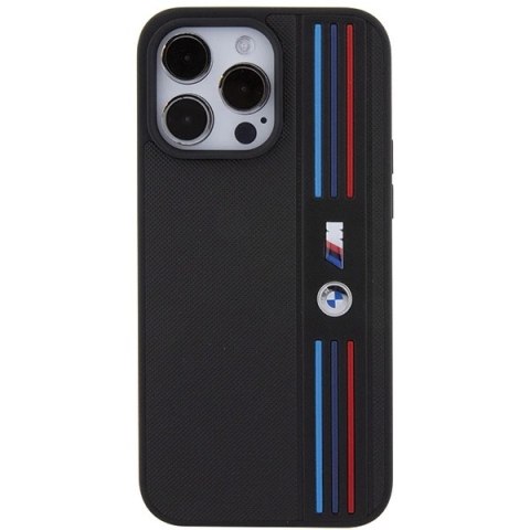 Etui BMW Tricolor M Collection na iPhone 15 Pro - czarne Etui BMW Tricolor M Collection na iPhone 15 Pro - czarne