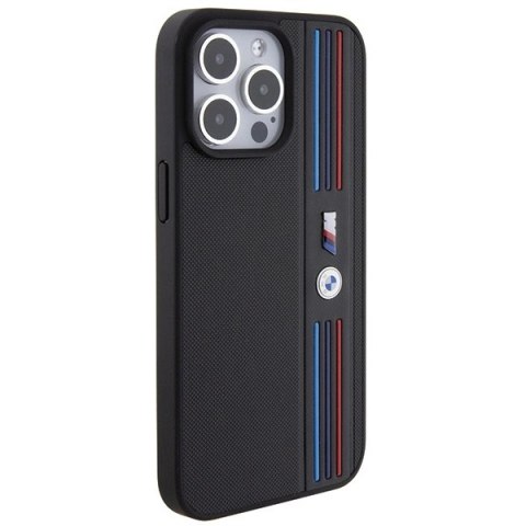 Etui BMW Tricolor M Collection na iPhone 15 Pro - czarne Etui BMW Tricolor M Collection na iPhone 15 Pro - czarne