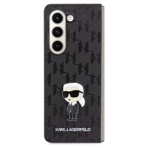 Etui Karl Lagerfeld Saffiano Monogram Ikonik Pin na Samsung Galaxy Z Fold 5 - czarne Etui Karl Lagerfeld Saffiano Monogram Ikonik Pin na Samsung Galaxy Z Fold 5 - czarne