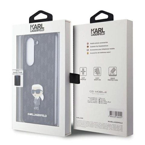 Etui Karl Lagerfeld Saffiano Monogram Ikonik Pin na Samsung Galaxy Z Fold 5 - czarne Etui Karl Lagerfeld Saffiano Monogram Ikonik Pin na Samsung Galaxy Z Fold 5 - czarne