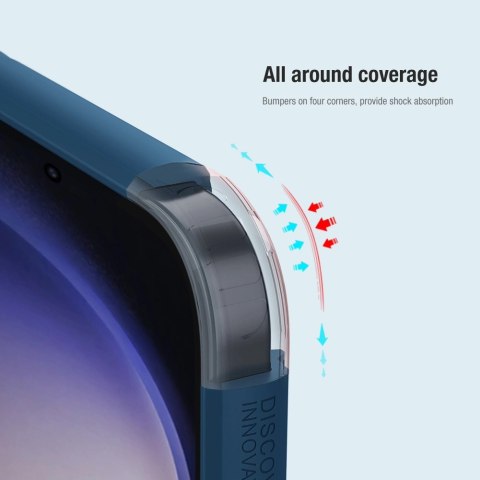 Etui Nillkin Super Frosted Shield Pro pancerne do Samsung Galaxy S24 - niebieskie Etui Nillkin Super Frosted Shield Pro pancerne do Samsung Galaxy S24 - niebieskie
