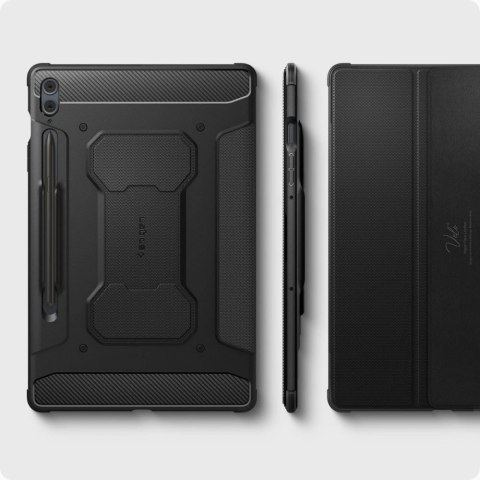 Etui Spigen Rugged Armor Pro na Samsung Galaxy Tab S9 FE+ 12.4'' X610 / X616B - czarne Etui Spigen Rugged Armor Pro na Samsung Galaxy Tab S9 FE+ 12.4'' X610 / X616B - czarne