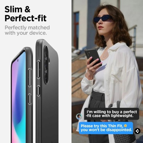 Etui Spigen Thin Fit na Samsung Galaxy S23 FE - czarne Etui Spigen Thin Fit na Samsung Galaxy S23 FE - czarne