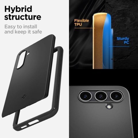 Etui Spigen Thin Fit na Samsung Galaxy S23 FE - czarne Etui Spigen Thin Fit na Samsung Galaxy S23 FE - czarne