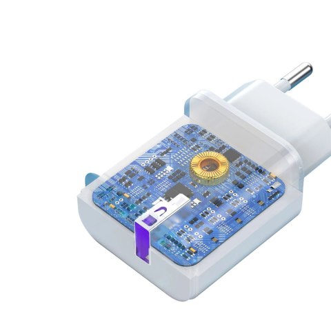 Ładowarka Dudao A20EU sieciowa USB-A 18W - biała + kabel USB-A - micro USB