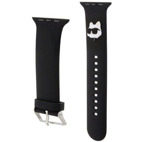 Pasek Karl Lagerfeld 3D Rubber Choupette Head na Apple Watch 42/44/45/49mm - czarny Pasek Karl Lagerfeld 3D Rubber Choupette Head na Apple Watch 42/44/45/49mm - czarny