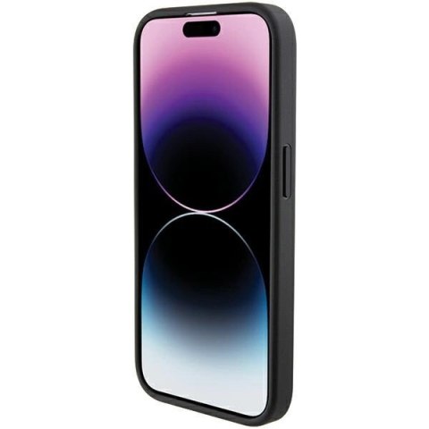 Etui Ferrari Grip Stand Metal Logo na iPhone 15 Pro Max - czarne Etui Ferrari Grip Stand Metal Logo na iPhone 15 Pro Max - czarne