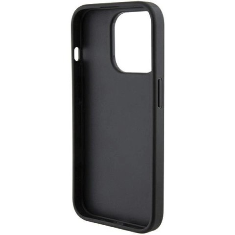 Etui Ferrari Grip Stand Metal Logo na iPhone 15 Pro Max - czarne Etui Ferrari Grip Stand Metal Logo na iPhone 15 Pro Max - czarne